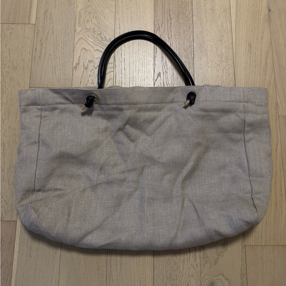 Anine Bing Saffron Tote with Black Handles - Picture 4 of 5